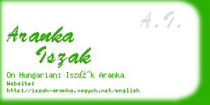 aranka iszak business card